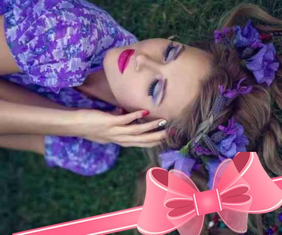 Макияж под фиолетовое платье - апогей женственности